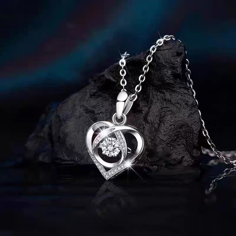 화이트 다이아몬드 목걸이 J-301