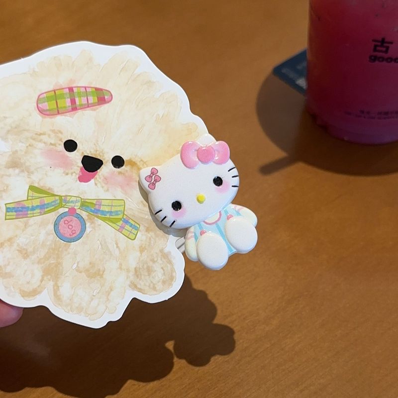 软萌坐姿猫尖嘴夹ins立体少女心百搭日系刘海侧边夹头饰女生|undefined