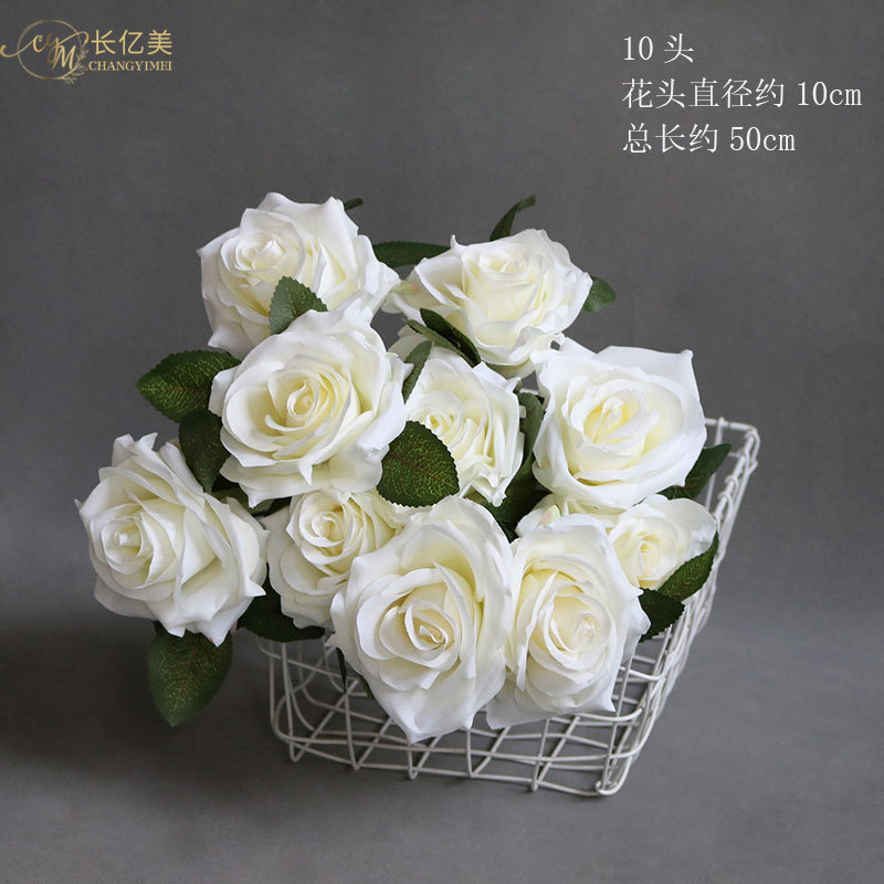 Material de flor de boda blanco brumoso artificial Misty Wedding Hall decoración camino plomo arreglo de flores techo flor artificial Flor de plástico