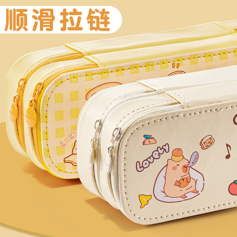 Double-layer capacious high quality cartoon children's pencil case for elementary school students
