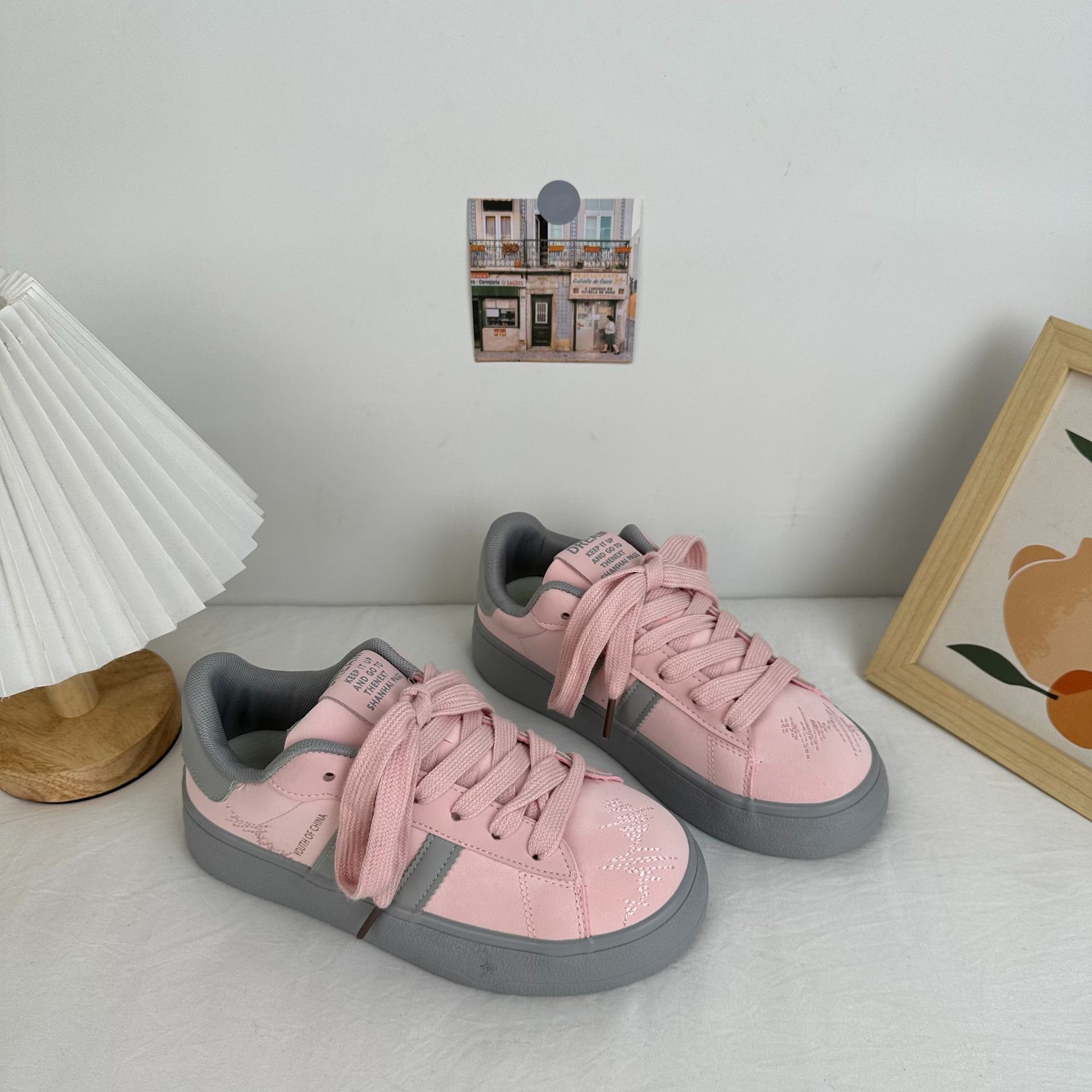 Yuanbo2025 primavera nuevo skate zapatos de nicho coreano zapatos de lona casuales de altura baja zapatos de nicho image 5