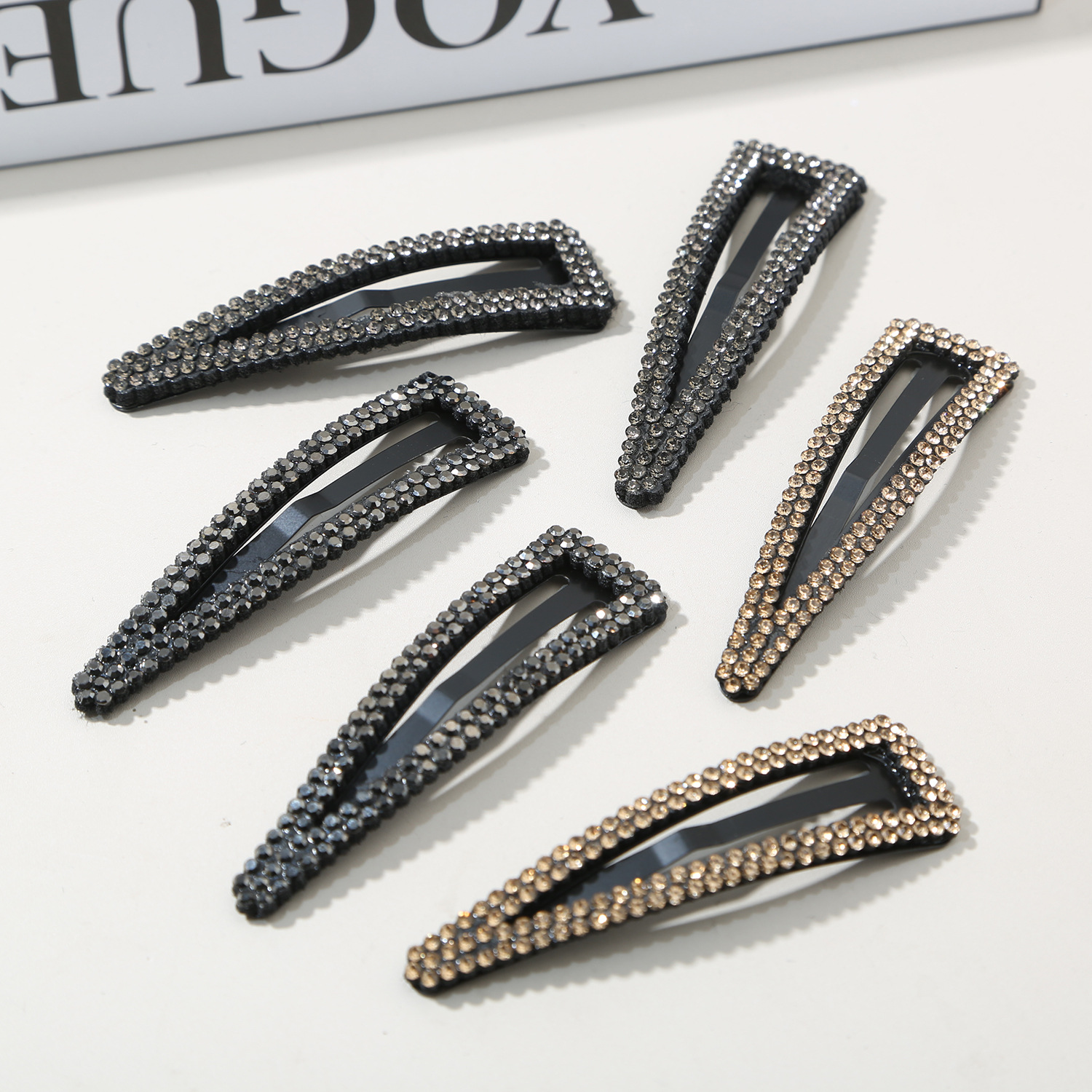 17g Weight Hair Clip Hair Accessories Type Rhinestones Inlay Material 1 Pair Quantity Iron Material Sparkly Pattern Women's Gender Diamond Hair Clip Set Iron Material Hair Accessories For Women Suitable For Bangs Side Bangs 5