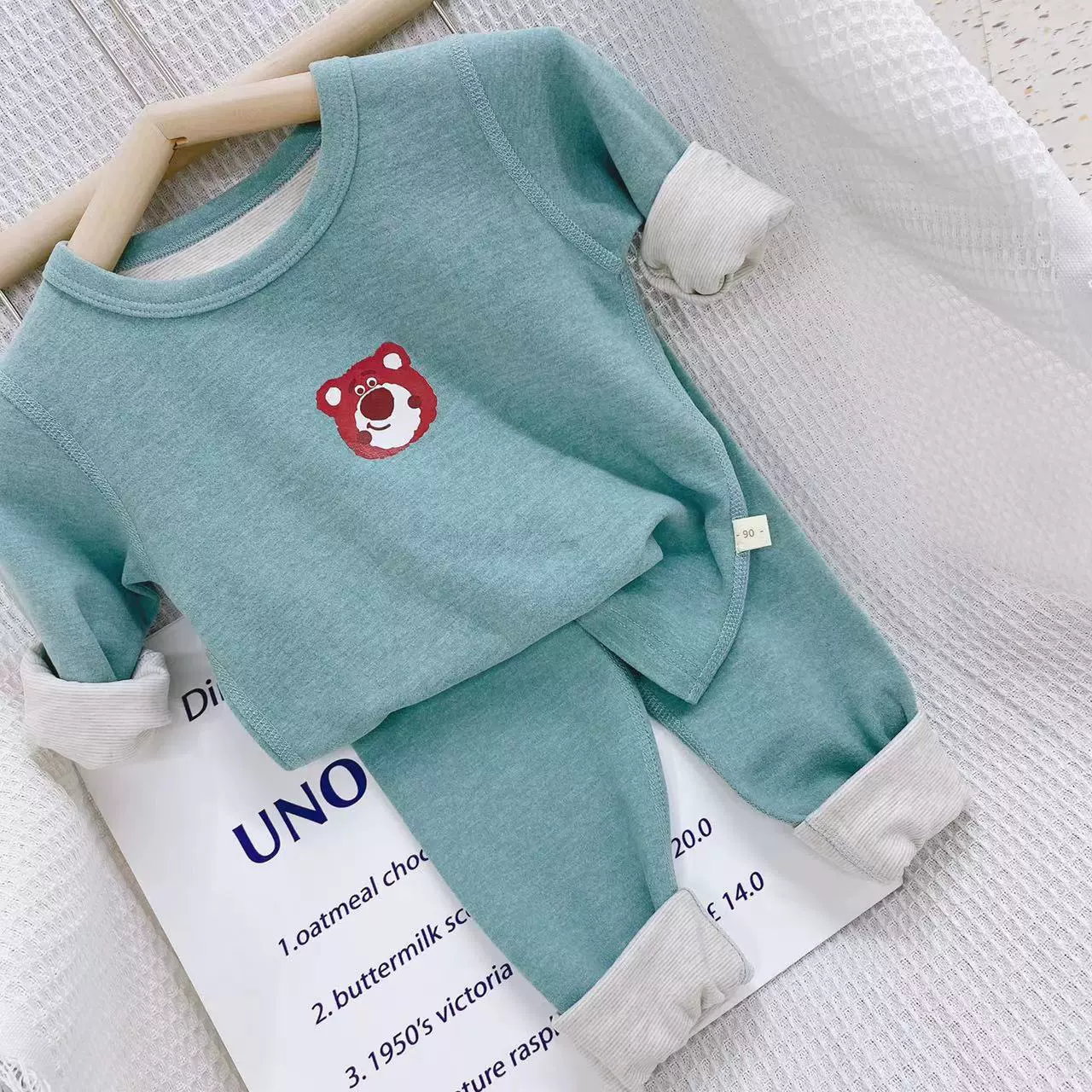 Детское бархатное пижамное платье, шерстяное тёплое нижнее белье для мужчин и женщин, комплект, для подростков