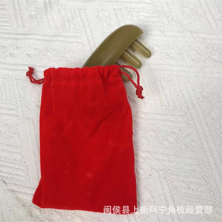 Horn Massage Comb Goat Horn Six-Teeth Scalp Massage Comb 10 cm Acupoint Comb specifications