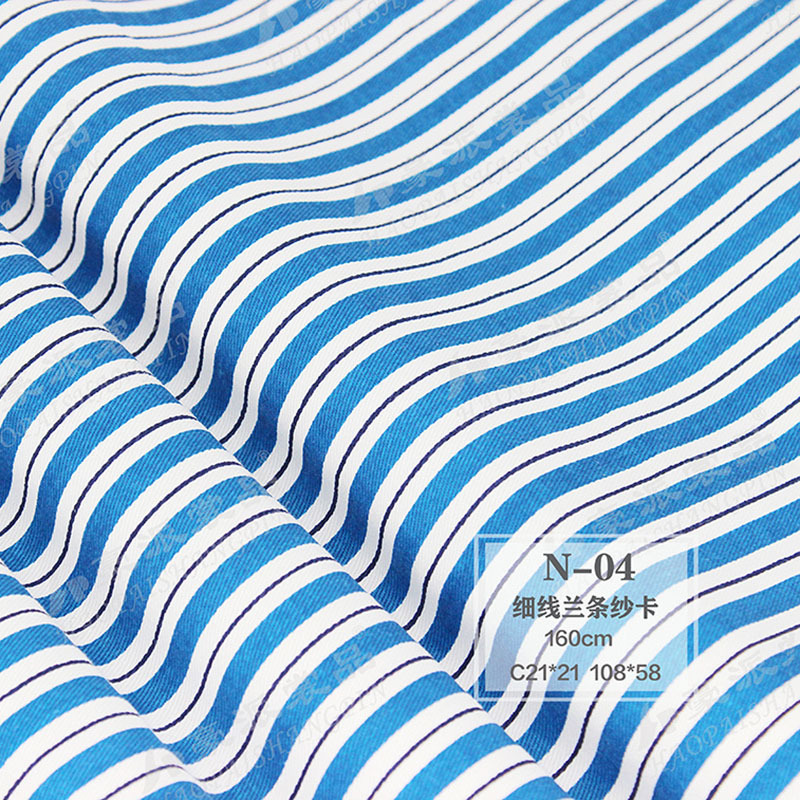 Gasa de algodón moderna Tarjeta de impresión tela de atención médica ropa de hospital líneas finas tres líneas de tela de herramientas hospitalarias resistente al lavado