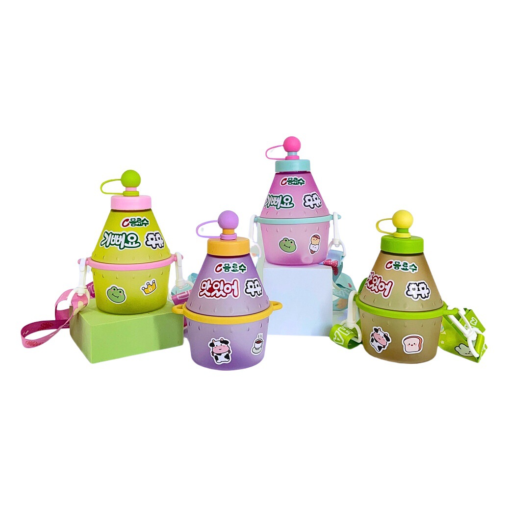 Vaso de verano para comercio electrónico transfronterizo, vaso con pajita para niños de estilo coreano, creativo y de alta calidad, vaso portátil para leche y agua