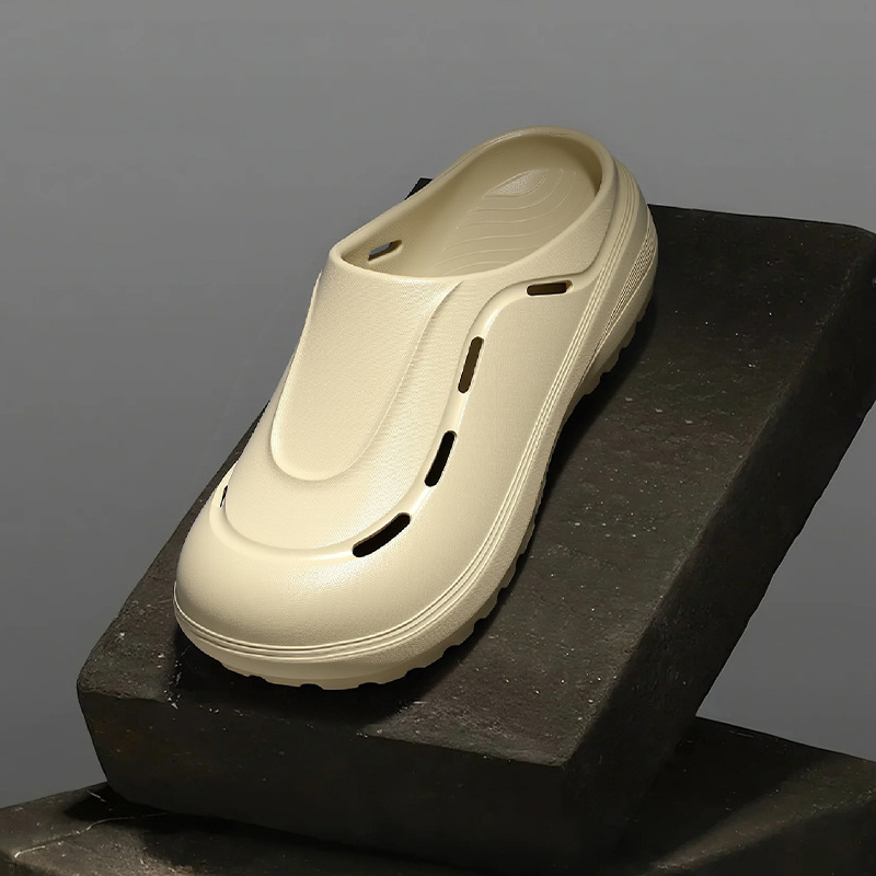 Bobo Sandals, Heightening Chef Shoes, Eva Women's Thick-Soled Clogs, Non-Slip Breathable Toe-Cap Slippers for Outer Wear