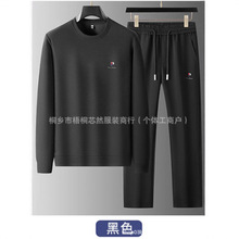 男士POLO衫长袖男装套装休闲运动套装秋冬新款一件代发