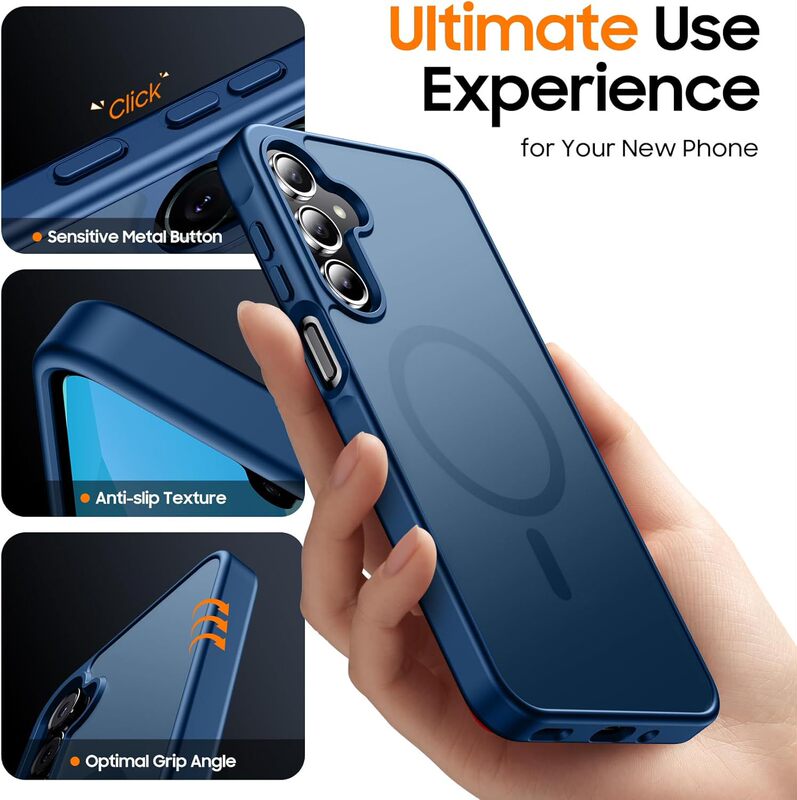 Suitable for Samsung A17 Mobile Phone Case A07 Matte Skin-Feel Magnetic Suction A57 Protective Case A56 Anti-Fall S26 Hard A37 Airbag