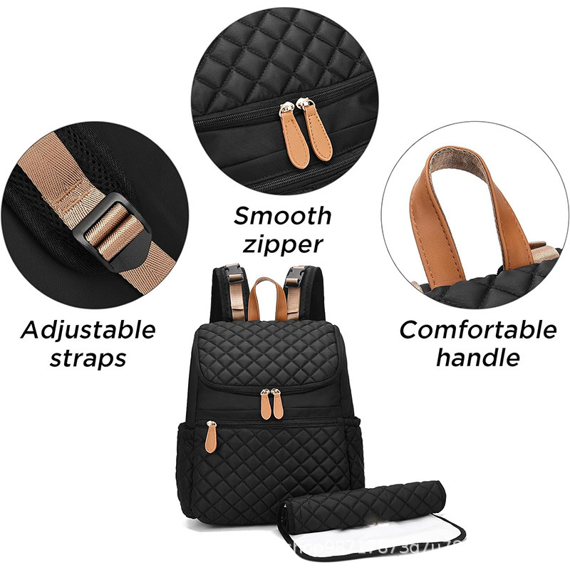 Amazon nueva mochila de pañales multifuncional mochila de pañales impermeables con almohadilla de cambio de pañales mochila de viaje de gran capacidad