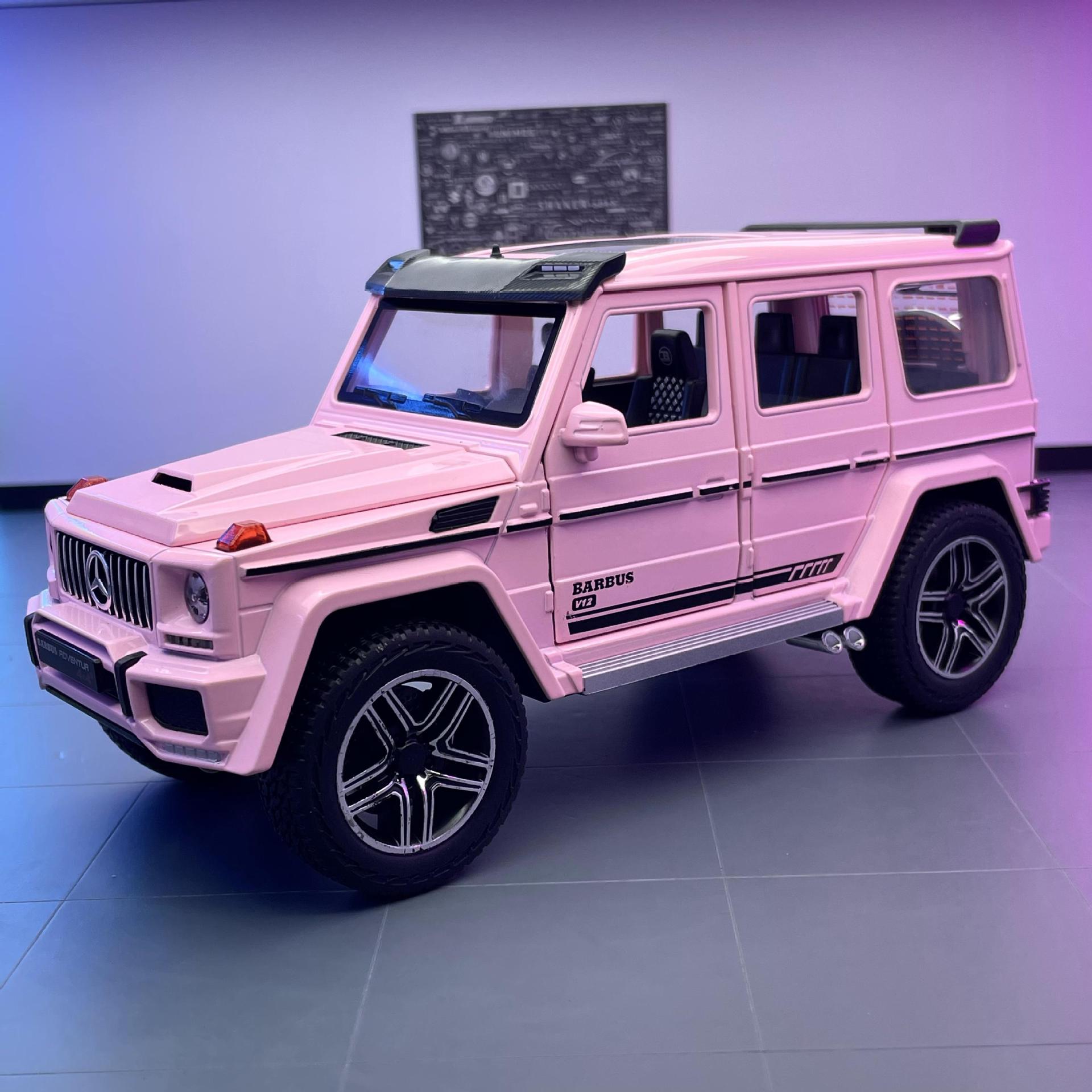 Weili modelo de coche de aleación 1:24 Big Ben G550 vehículo todoterreno tire hacia atrás con sonido y luz coche de juguete modelo de música adornos