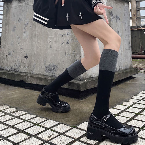 Spring and Autumn New Over-the-Knee Socks Slimming Calf Socks Japanese Cotton Pile Socks Women's Long JK Socks Manufacturer Wholesale