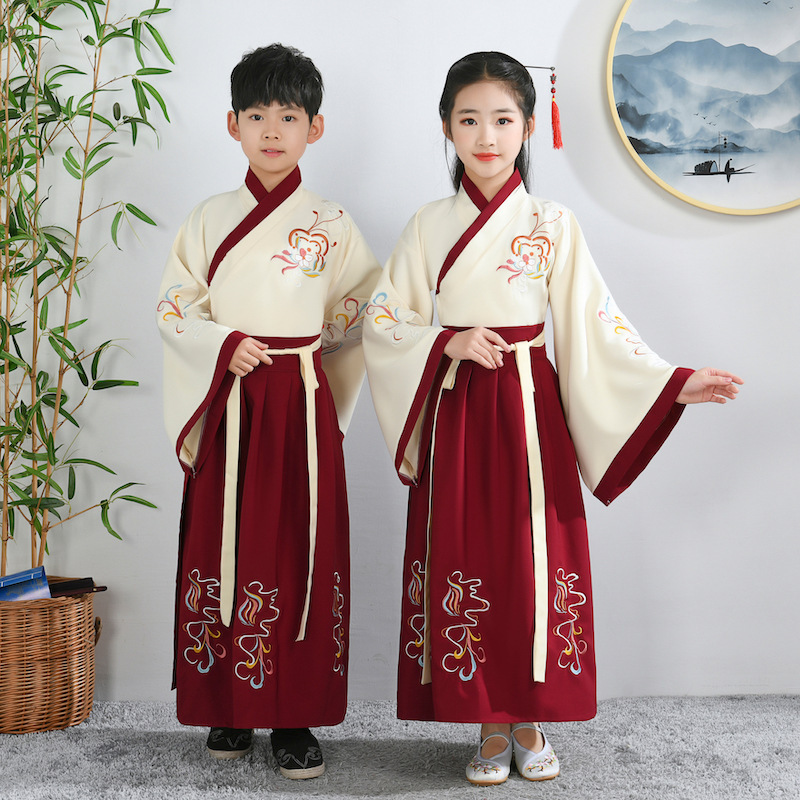 Children's Hanfu Female Kindergarten Opening Performance Chinese Style Boys' Ancient Chinese Clothing Girls' Primary School Students' Performance Clothing