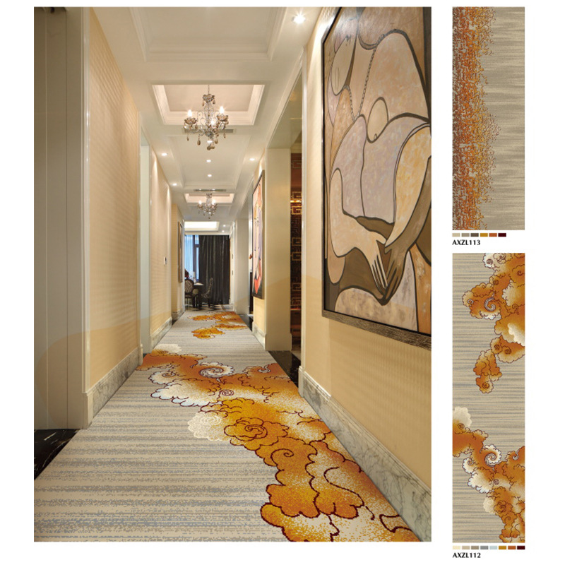 Light luxury style hotel corridor carpet