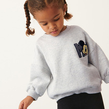 女童卫衣秋冬新款欧美中小童圆领长袖可爱小女孩套头衫休闲儿童装