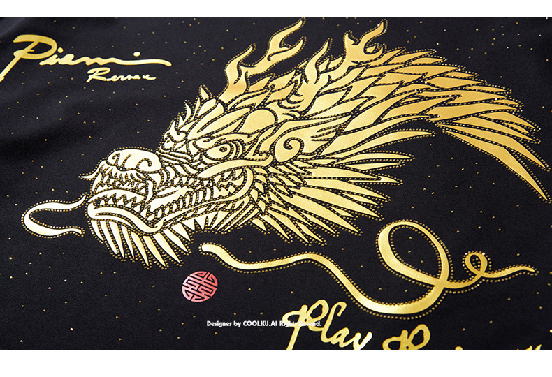 Men's Clothing Fashionable plus size Autumn Chinese style hot stamping faucet + hot diamond National trend plus size plus size sweater_voghion.com