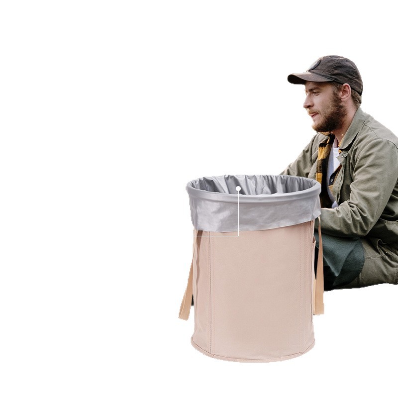 Cubo de agua plegable para acampar al aire libre, contenedor de agua para picnic, cubo de almacenamiento de agua engrosado, diseño portátil y ligero
