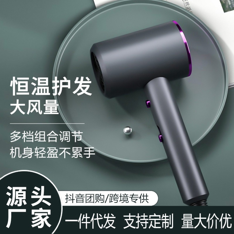 High-Power Constant Temperature Hair Dryer Household Hair Dryer Constant Temperature Hair Care Dormitory Student Quick-Drying High-Wind Hair Dryer