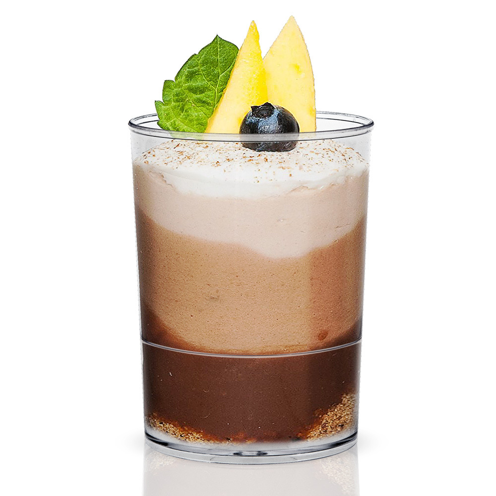 Vaso Redondo Desechable para Mousse y Pudín 100ml/150ml de Plástico PS Transparente image 5