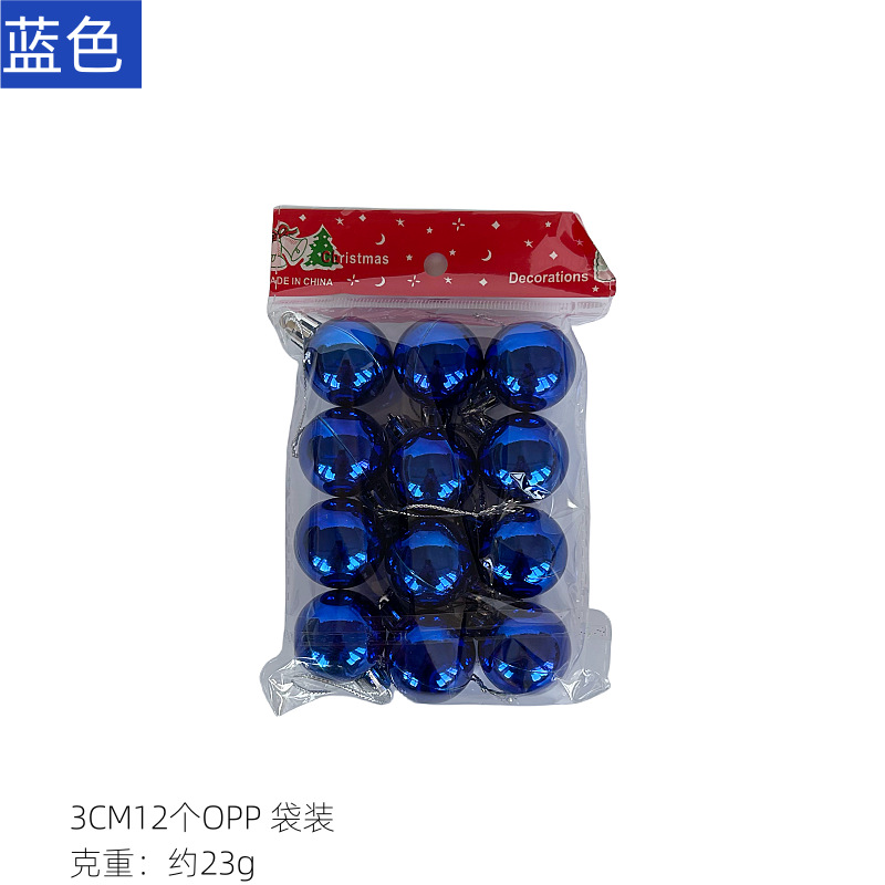 3cm galvanoplastia brillante BOLA DE Navidad 12 traje árbol de Navidad decoraciones Escuela Centro Comercial vacaciones atmósfera Decoración