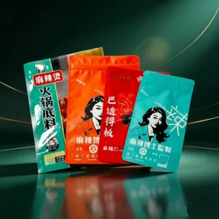食品包装袋定制真空铝箔粉条腊肠肉袋彩印复合卷膜自立自封袋印刷
