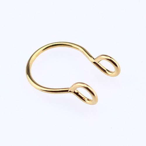 European and American fashionable stainless steel hip-hop punk style non-hole nose clip geometric nose ornaments piercing jewelry nose nails manufacturer wholesale