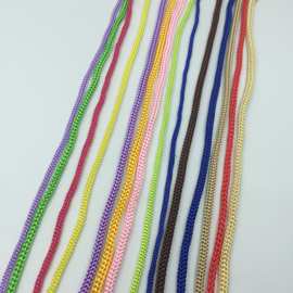 彩色针通绳束口袋绳丙纶钩针绳2MM4MM空心编织服装PP绳子网绳