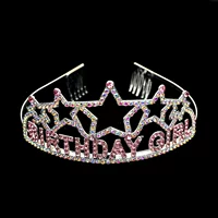 Трансграничные европейские и американские стразы BIRTHDAY GIRL День рождения украшения Crown Girl Повязка для волос