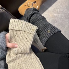 秋冬新款欧货袜子韩国老板娘同款真空独立包装长筒袜个性潮袜袜套