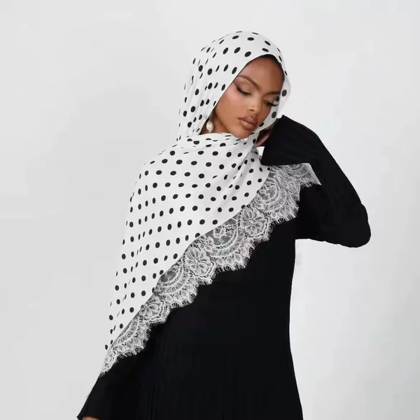 【Modal Double-Sided Printed Lace】 Modal Printed Bohemian Style Fashion Lace Scarf