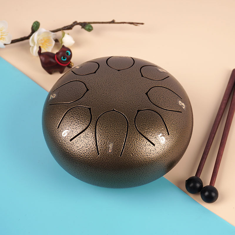 Lleno sílaba tambor hueco de 6 pulgadas de 8 tonos de tambor de loto tambor de acero tambor de lengua sin preocupaciones niños iluminación instrumento de percusión fuente de fábrica