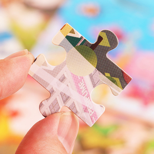 Manufacturer of 30-piece wooden children's early education educational puzzle cartoon with base map puzzle for toddlers