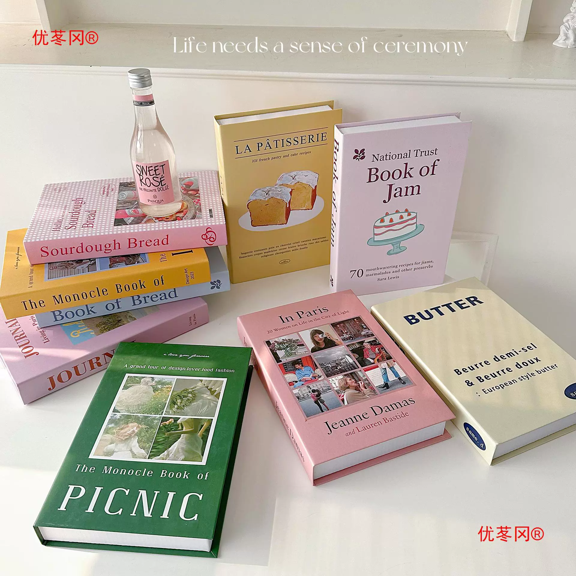 Ин Korean ситуативные поддельные книжные реквизиты книга журнал фото реквизит для дома милые кремовые украшения