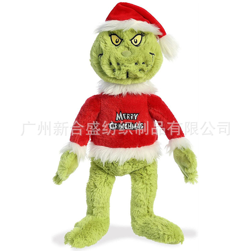 Jouet en peluche de noël, monstre vert Grinch, poupée de dessin animé, décoration_voghion.com