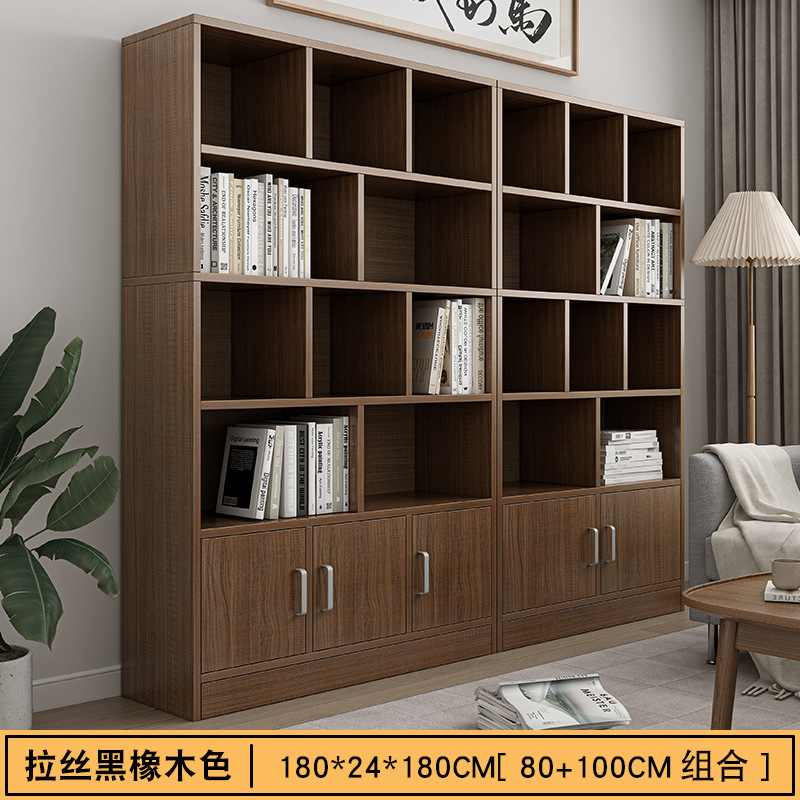 Estante de libros simple contra la pared sala de estar de oficinas multicapa almacenamiento de exhibición estante doméstico estante de libros de piso para estudiantes