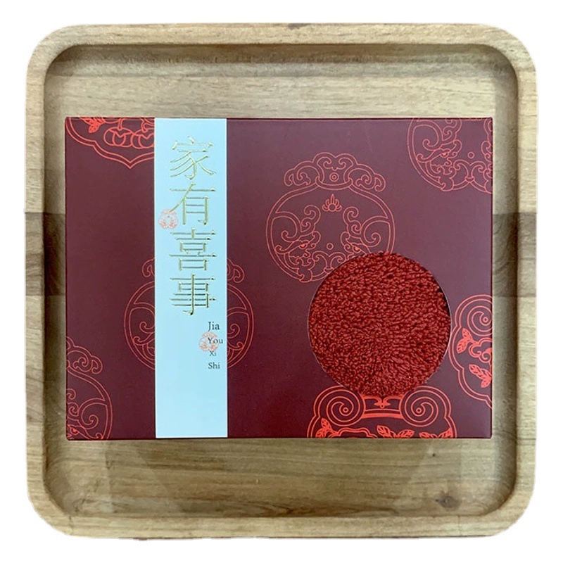 В китайском стиле семья счастливое событие праздничное полотенце платок Подарочная коробка подарок квадратное Полотенце День рождения банкет СВАДЕБНОЕ ПОЛОТЕНЦЕ