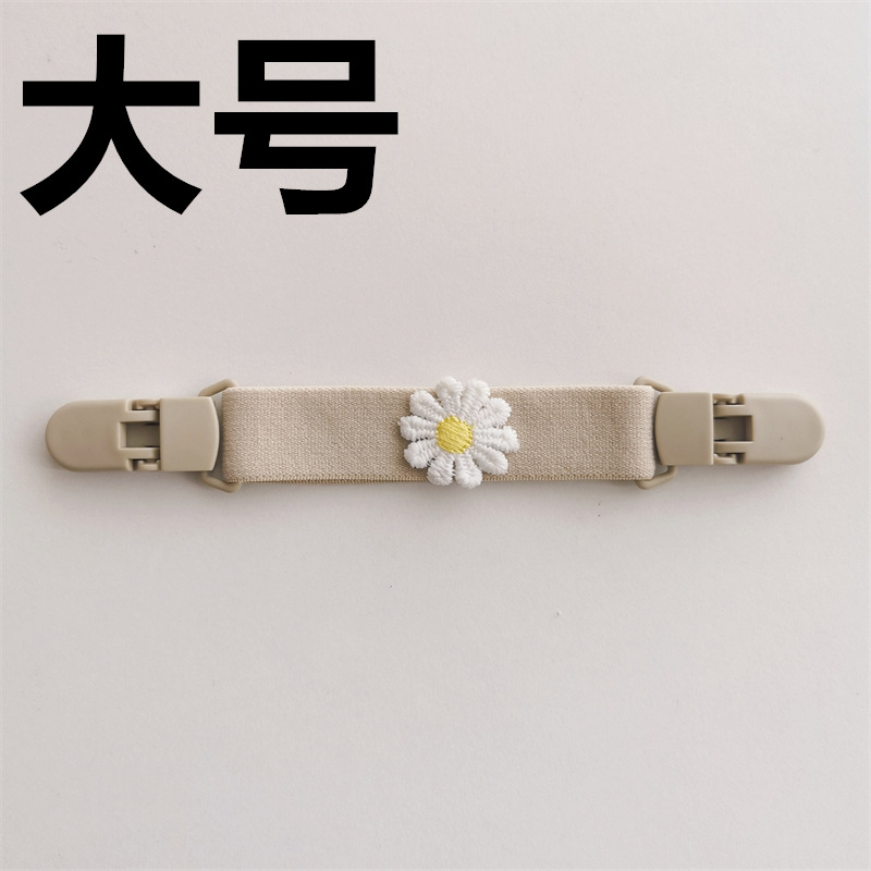[큰] 살구색 (스트랩 클립) [흰색 꽃잎 (노란색 코어) 작은 데이지]]