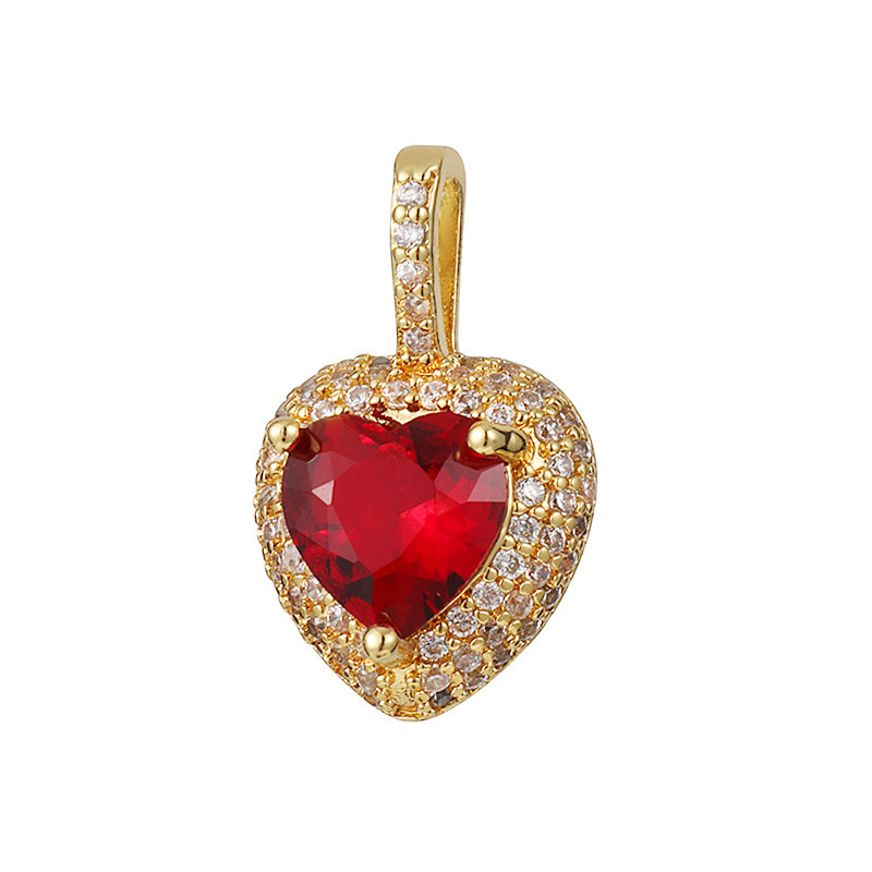 Joyas transfronterizas colgante de rubí esmeralda ligero de lujo accesorios de acero de titanio collar no decolor cadena clavícula