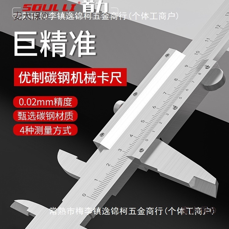 不锈钢游标卡尺高精度工业级小型家用油标深度测量150 200 麦太保