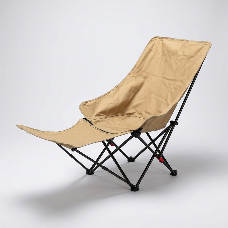 Outdoor folding moon chair, four-position recliner, camping chair, leisure fishing beach portable chair with backrest, suitable for company lunch breaks Outdoor folding moon chair, four-position recliner, camping chair, leisure fishing beach portable chair with backrest, suitable for company lunch breaks
