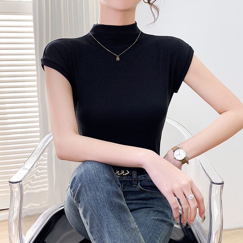 Yanzhiban Versatile Fake Collar Sleeveless Vest, Slim-Fit Solid Color Women's T-Shirt Inner Wear Pullover Top Yanzhiban Versatile Fake Collar Sleeveless Vest, Slim-Fit Solid Color Women's T-Shirt Inner Wear Pullover Top