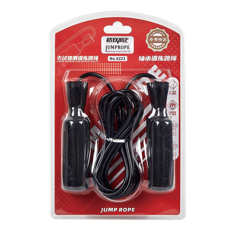 6223 suministro directo de fábrica rodamiento saltar cuerda deportes Examen de entrenamiento saltar cuerda cómodo esponja agarre competencia fitness saltar cuerda