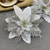 Christmas Simulation Flower Golden Powder Hollow Stereo Flower Christmas Pull Flower Ring Decoration Accessories Wedding Day Celebration scene layout