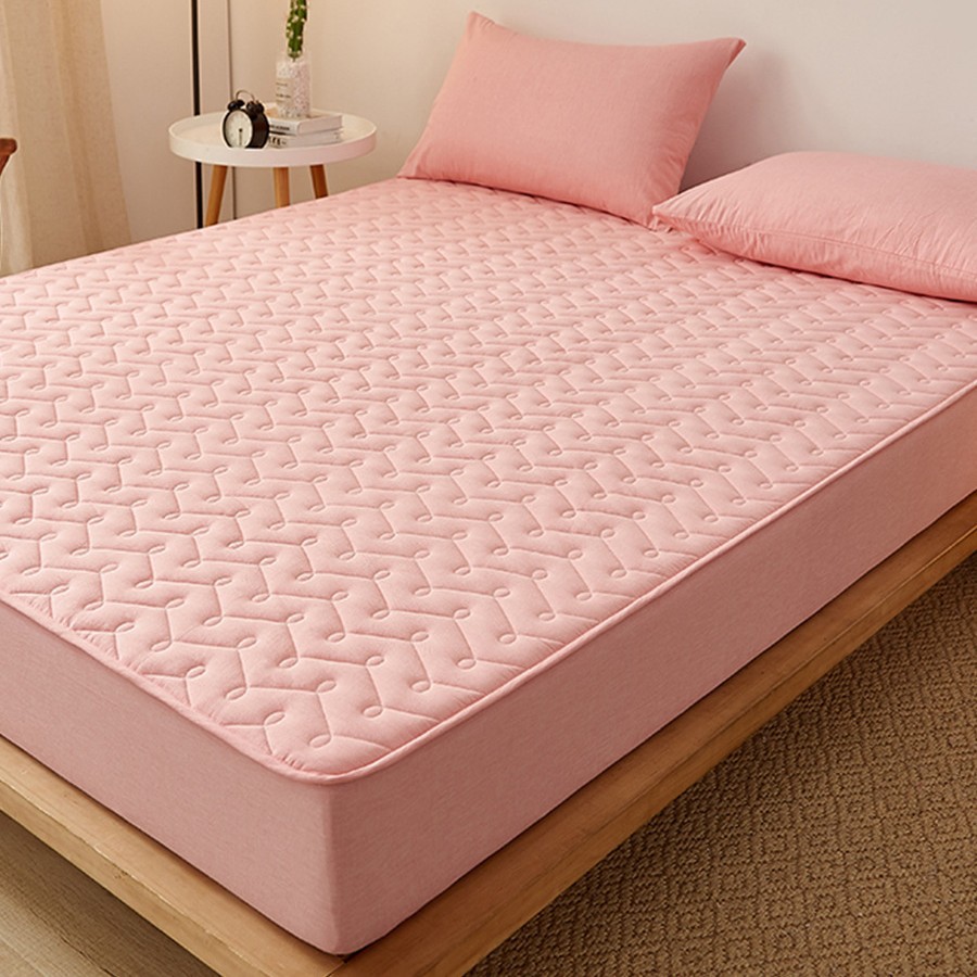 Clase A 100 sábana de algodón puro de algodón de una sola pieza cubierta de cama con todo incluido de algodón cubierta protectora de colchón funda de cama de sábana antideslizante y antipolvo image 12