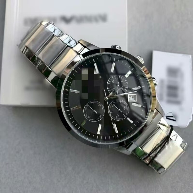Factory wholesale Ama Pointer Nini three-eye multi-function business quartz watch fine steel band quartz watch men