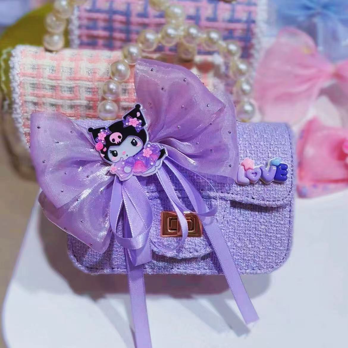 Nuevo tipo de bolsos para niños, bolsos de moda, bolsos de princesa de viento, bolsos portátiles lindos para chicas, bolsos de red para bebés.