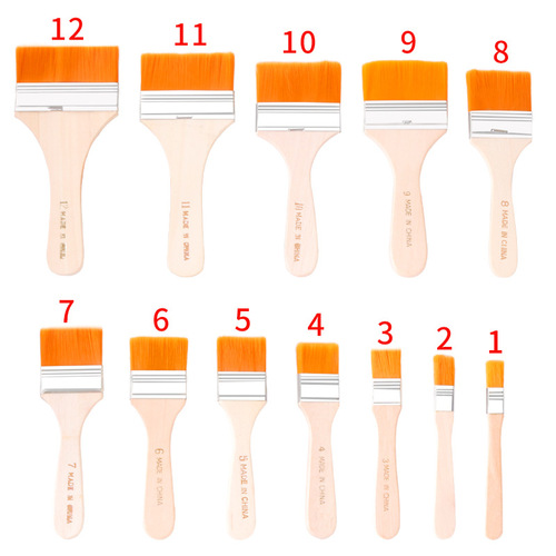 Factory direct supply nylon hair painting brush barbecue painting board brush gouache oil painting brush paint brush dust brush wholesale