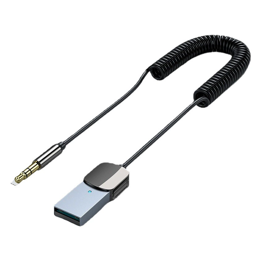 Частная модель автомобиля Bluetooth 5,0 аудиоприемник 3,5 ммAUX Разъем пружинный провод аудио конвертер