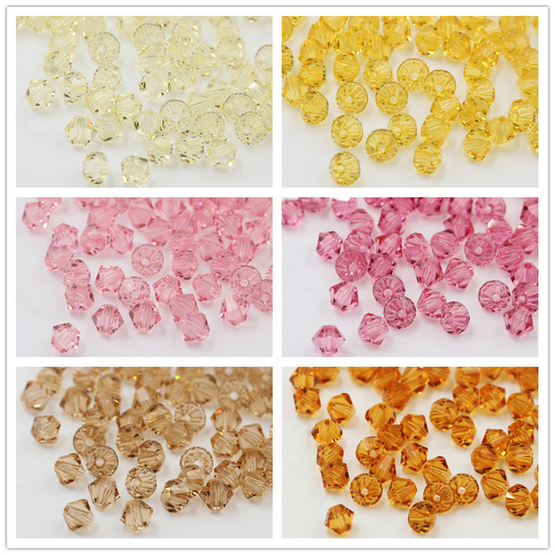 元素水晶DIY串珠隔珠5328（5301）菱珠—4MM散珠多色