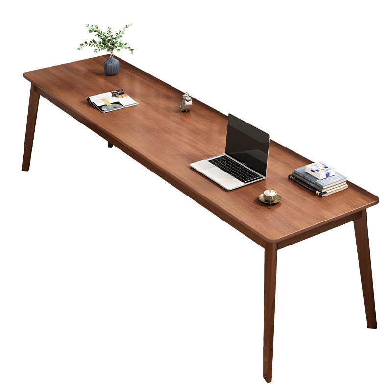 Mesa larga madera maciza pierna ventana mesa de pared mesa estrecha mesa de trabajo hogar doble escritorio de la computadora